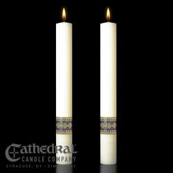  Complementing Altar Candles, Prince of Peace 2 x 17, Pair 